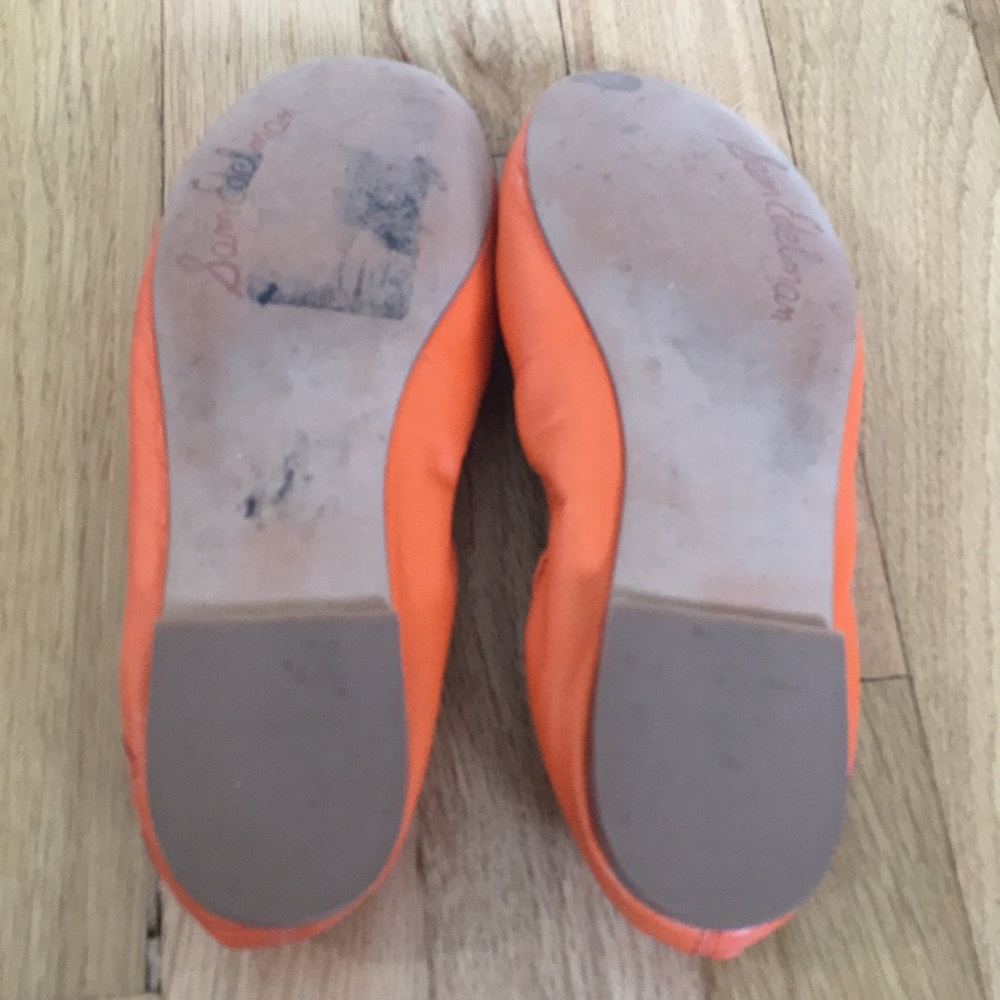 Sam Edelman Orange Leather Ballet Flats - Picture 4 of 6
